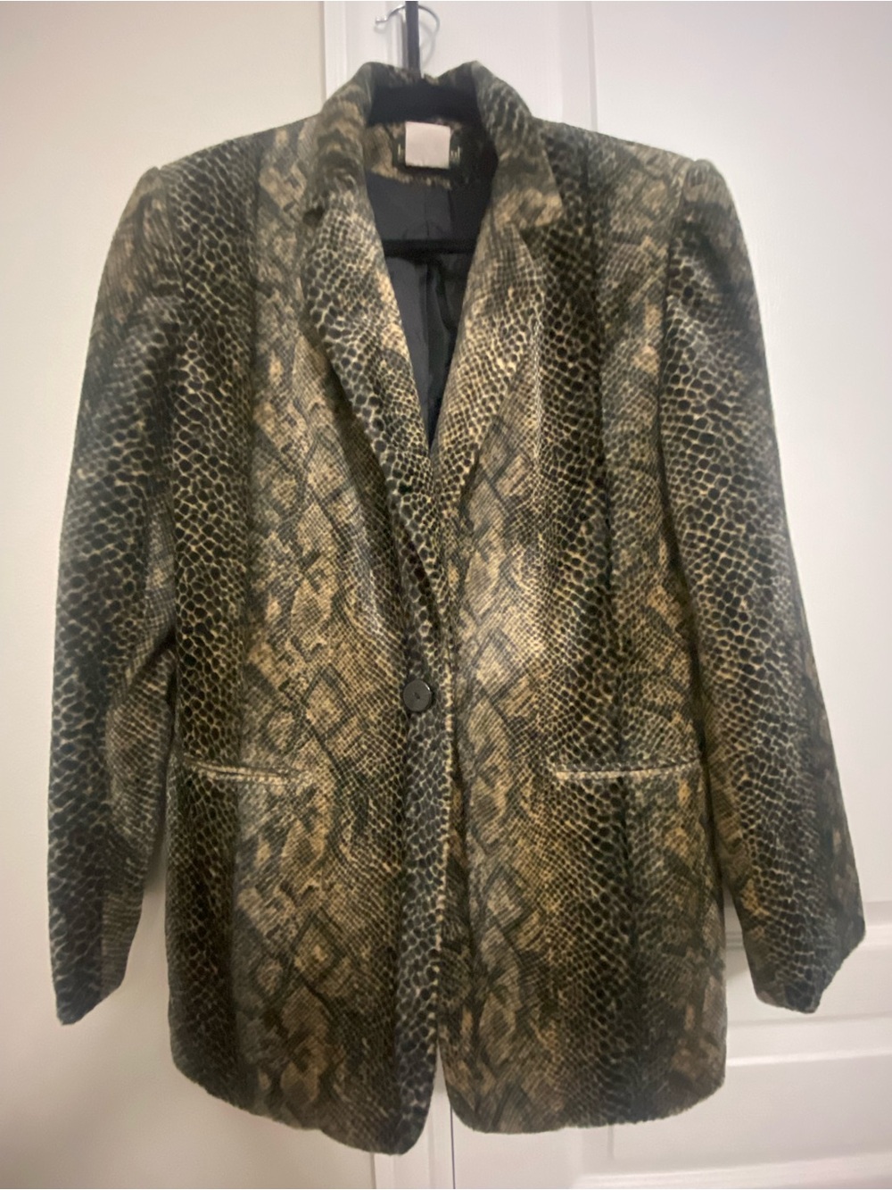 Harve Benard Snake-Print Women's Blazer Jacket in Brown and Black size 10